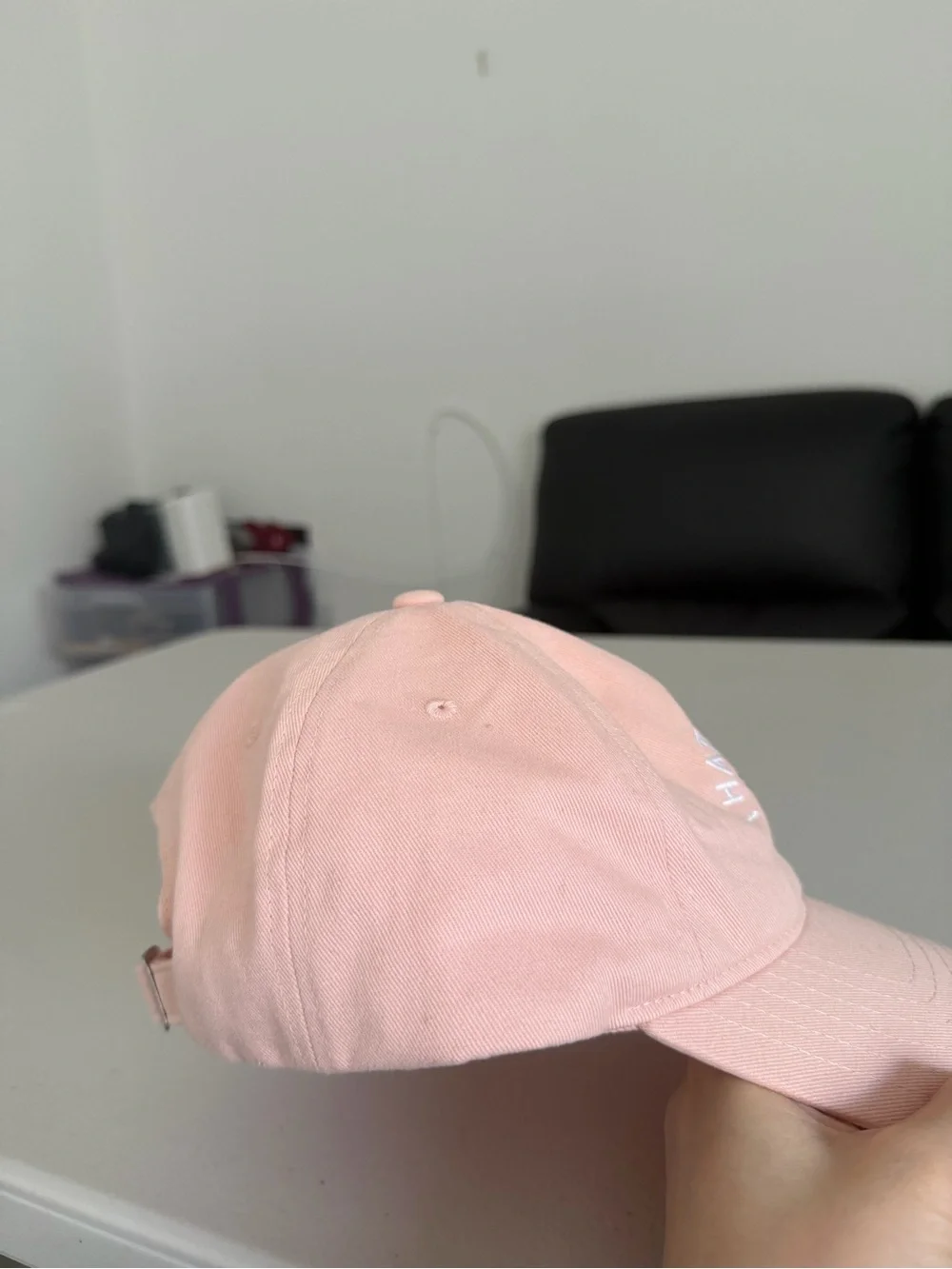 I Hate Mondays Garfield Pink Embroidered Baseball Cap